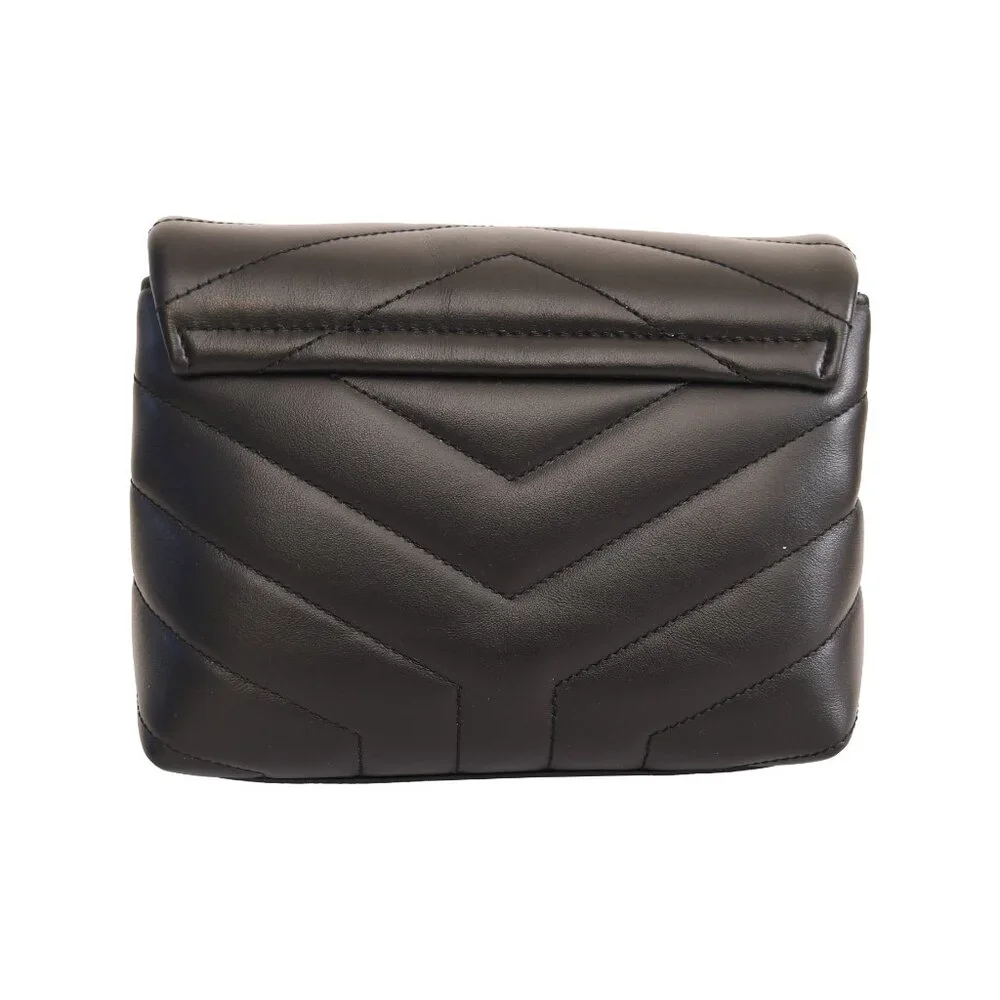 Saint Laurent Loulou Quilted Calfskin Crossbody Bag Black - Picture 3 of 5
